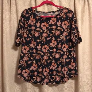 LOFT vintage wash flowered shirt